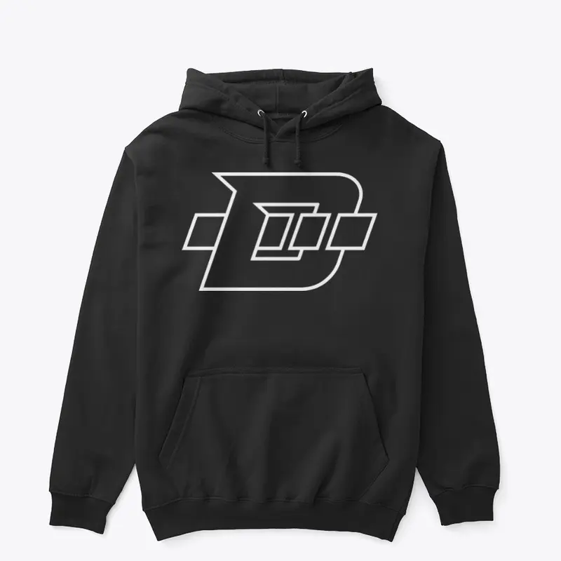 Daninator "D" Logo - White Outline