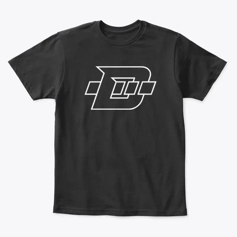 Daninator "D" Logo - White Outline