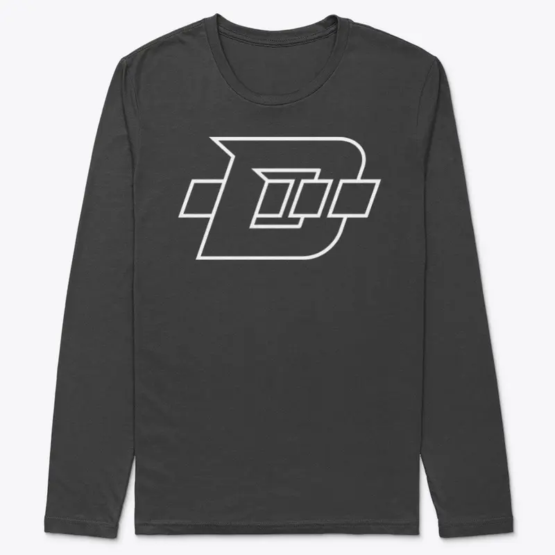 Daninator "D" Logo - White Outline